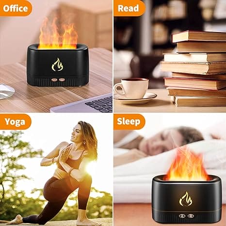 Flame Aroma Diffuser, Ultrasonic Cool Mist Maker Fogger, Oil Flame Lamp Difusor with Lights, Lighting Simulation Colorful Flame Fragrance Machine, Humidifier Ambients Flames Simulator Flame Aroma Diffuser, Ultrasonic Cool Mist Maker Fogger, Oil Flame Lamp Difusor with Lights, Lighting Simulation Colorful Flame Fragrance Machine, Humidifier Ambients Flames Simulator